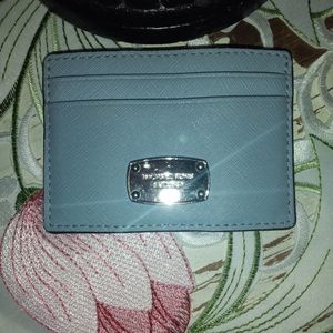 Michael Kors blue credit card holder